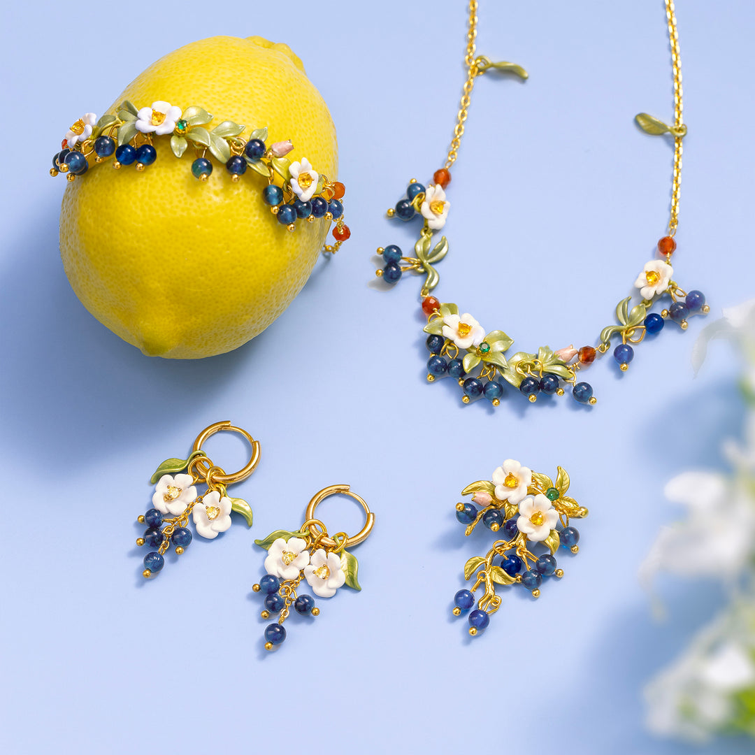 Blueberry Flower Brooch