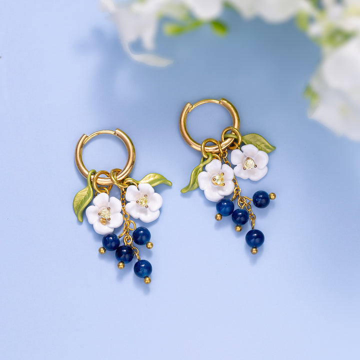 Blueberry Flower Earrings