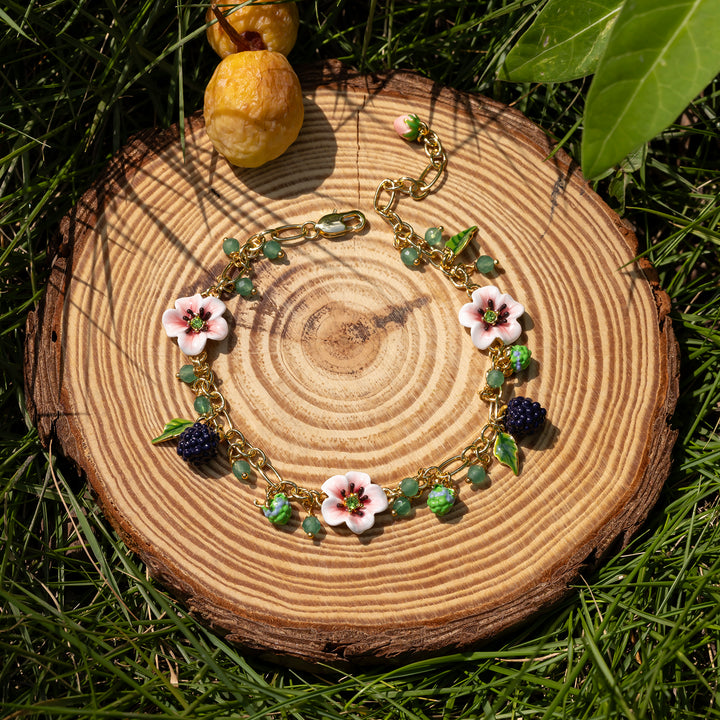 Blackberry Flower Beads Bracelet