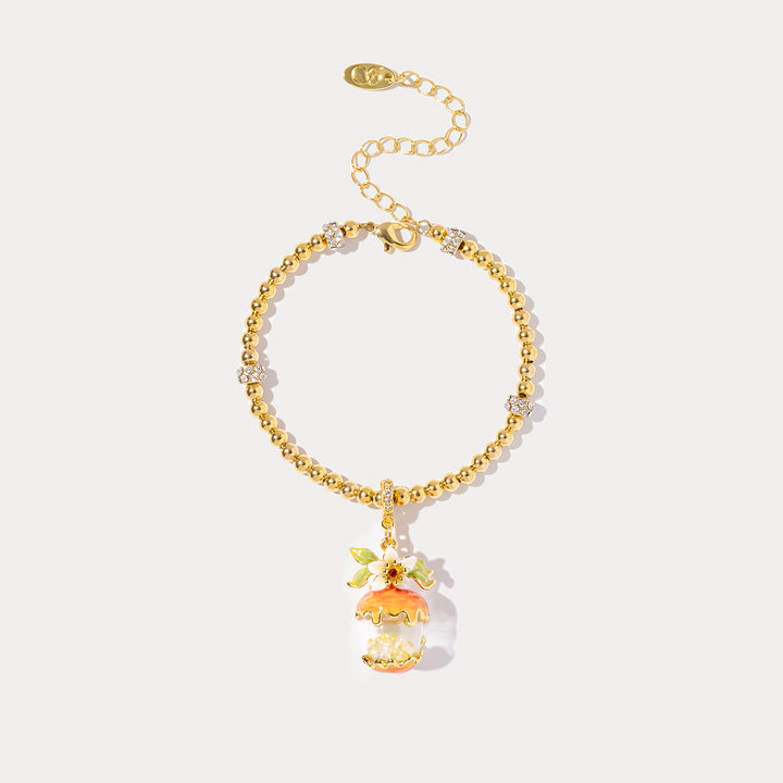 Orange Beaded Bracelet