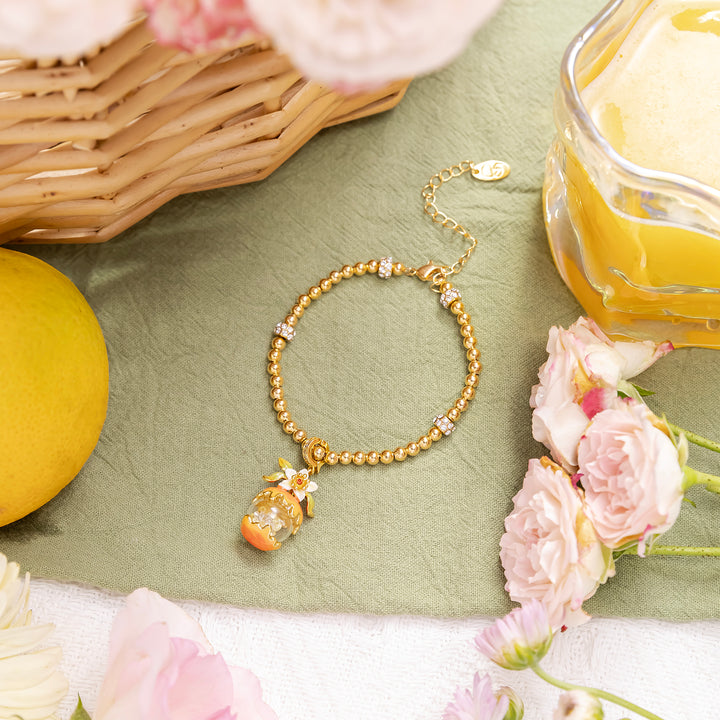Orange Beaded Bracelet