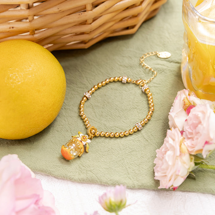 Orange Beaded Bracelet