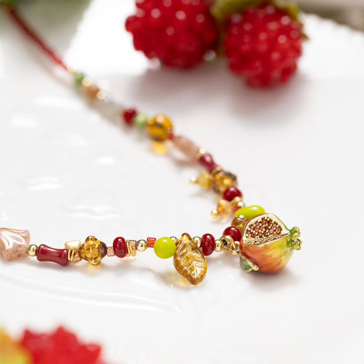 Selenichast Pomegranate Charm Necklace 