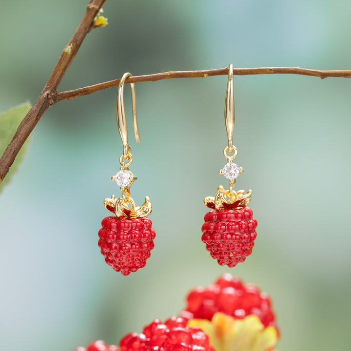 Selenichast Raspberry Earrings Summer Jewelry