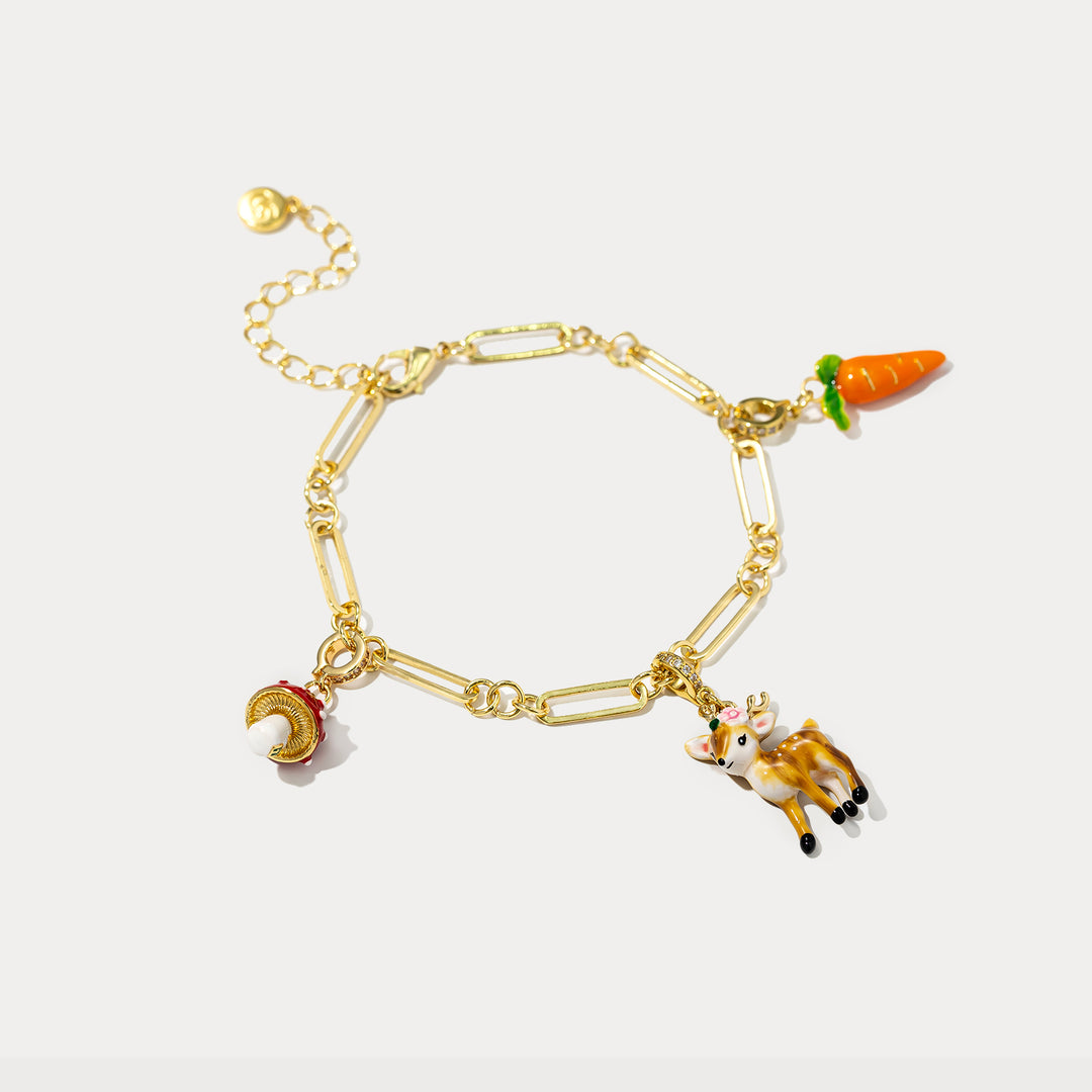 Selenichast Deer Charm Bracelet