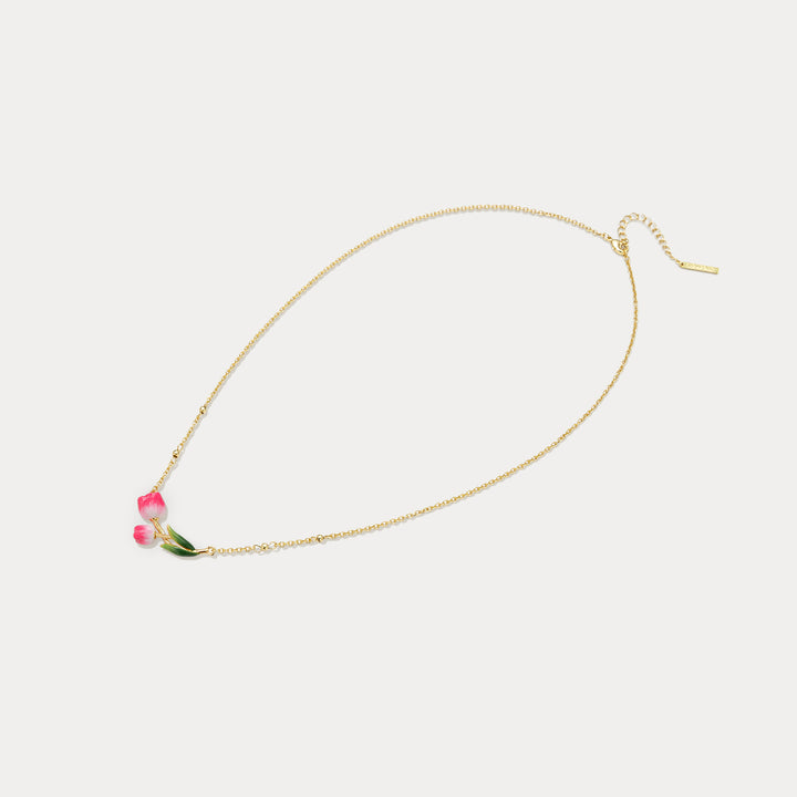 Selenichast Tulip Necklace Tulip Ring Jewelry