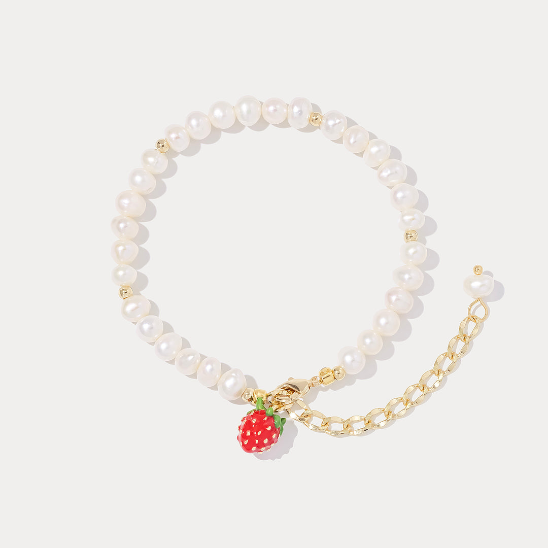 Strawberry Pearl Bracelet