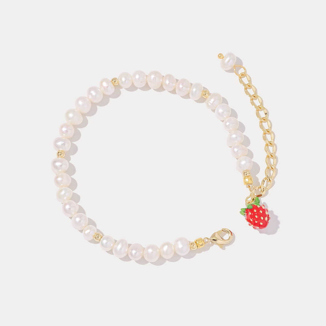 Strawberry Pearl Bracelet