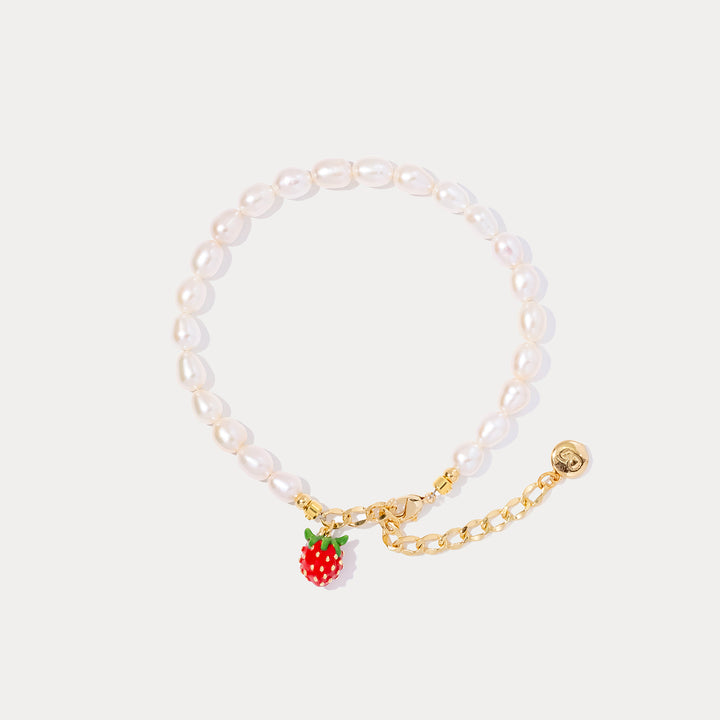 Strawberry Pearl Bracelet