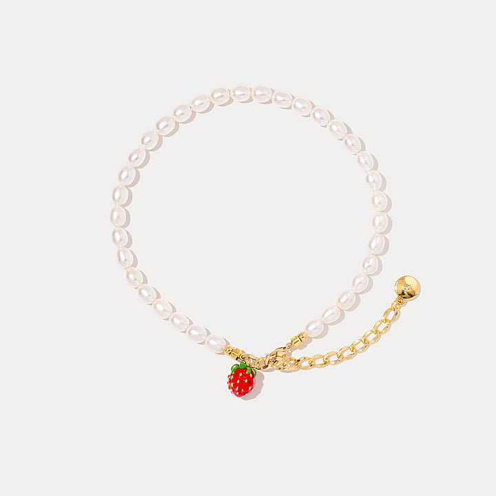 Strawberry Pearl Anklet