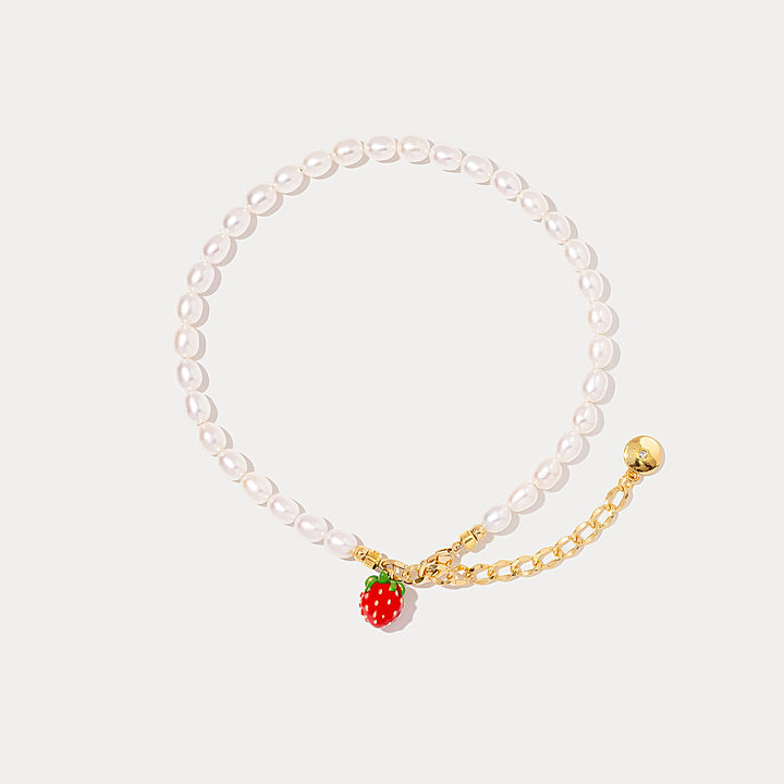 Strawberry Pearl Anklet