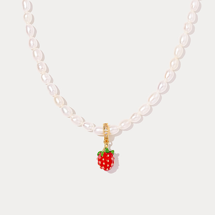 Strawberry Pearl Necklace