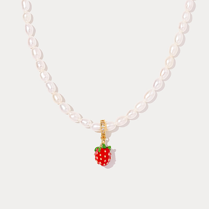 Strawberry Pearl Necklace