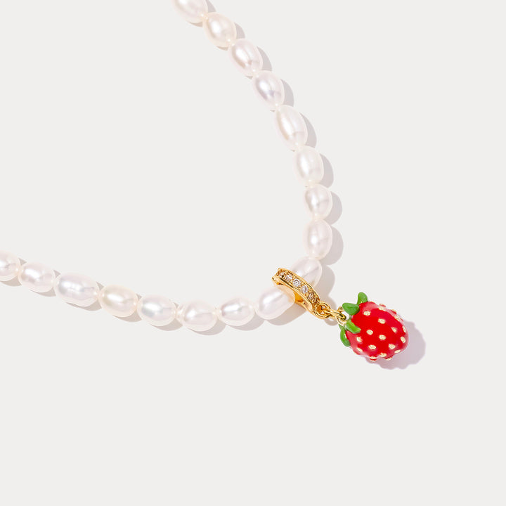 Strawberry Pearl Necklace