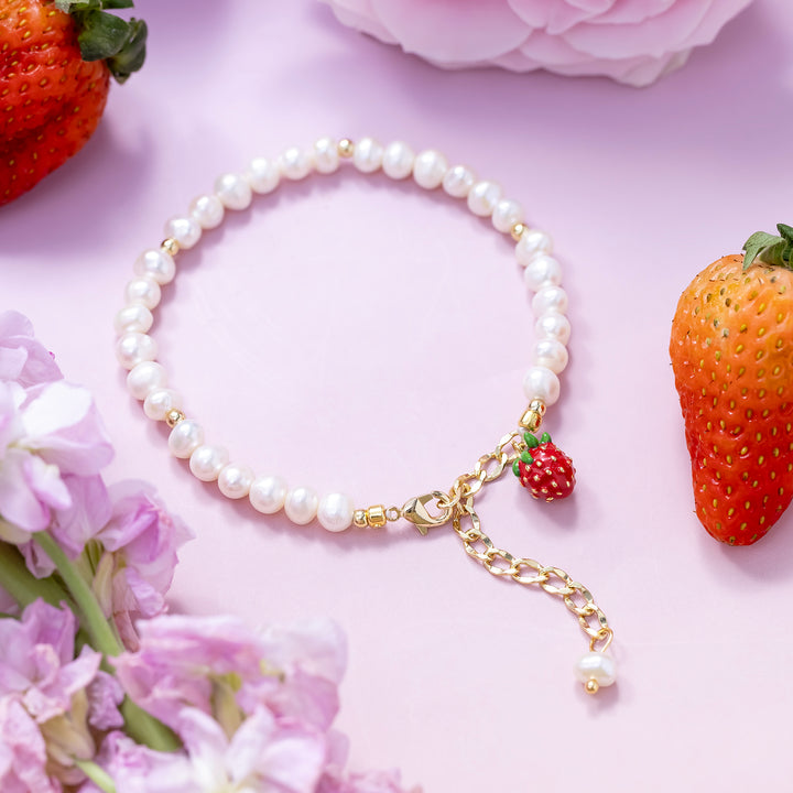 Strawberry Pearl Bracelet