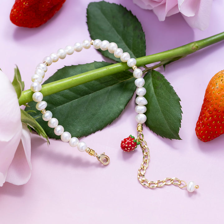 Strawberry Pearl Bracelet