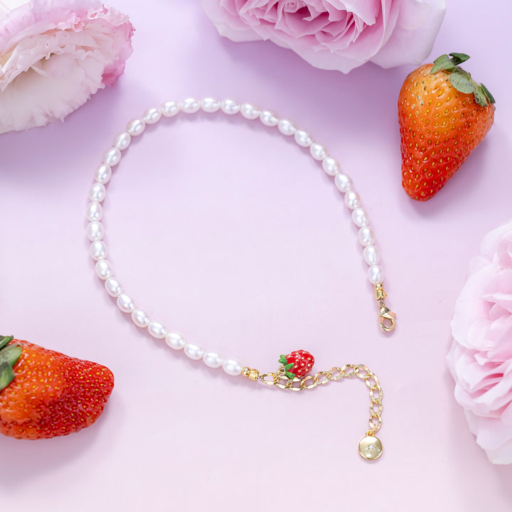 Strawberry Pearl Anklet