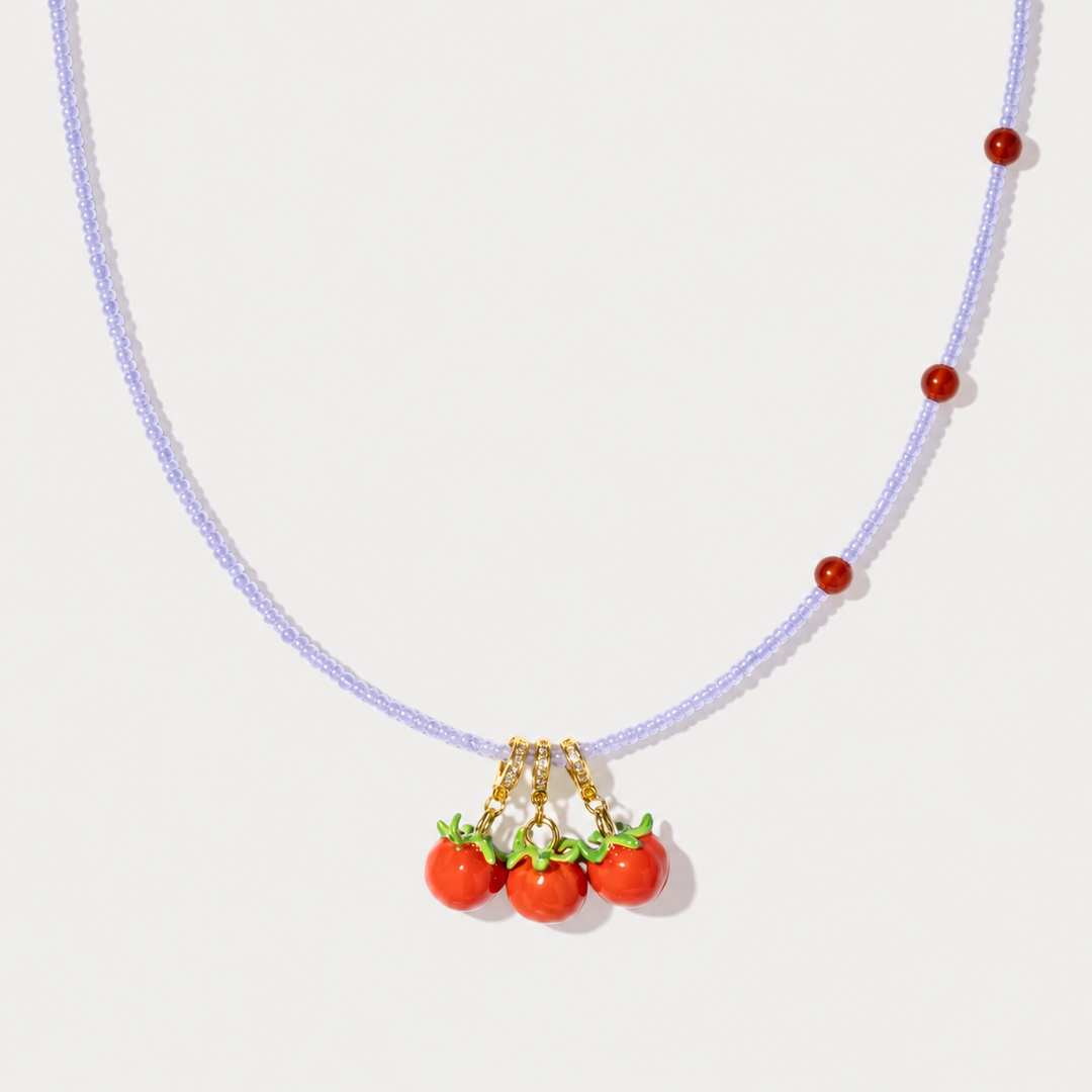 Tomato Charm Necklace