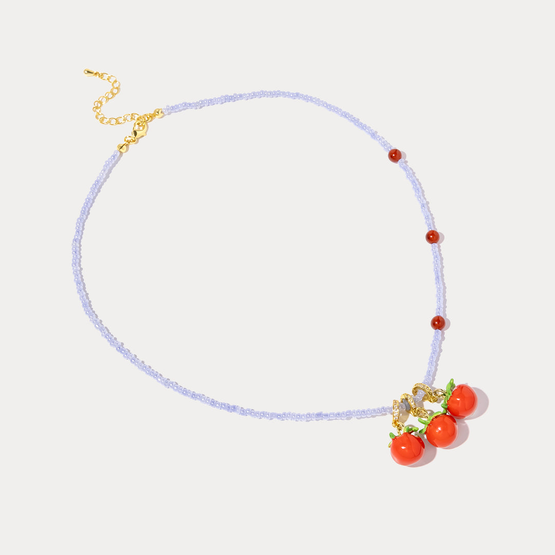 Tomato Charm Necklace