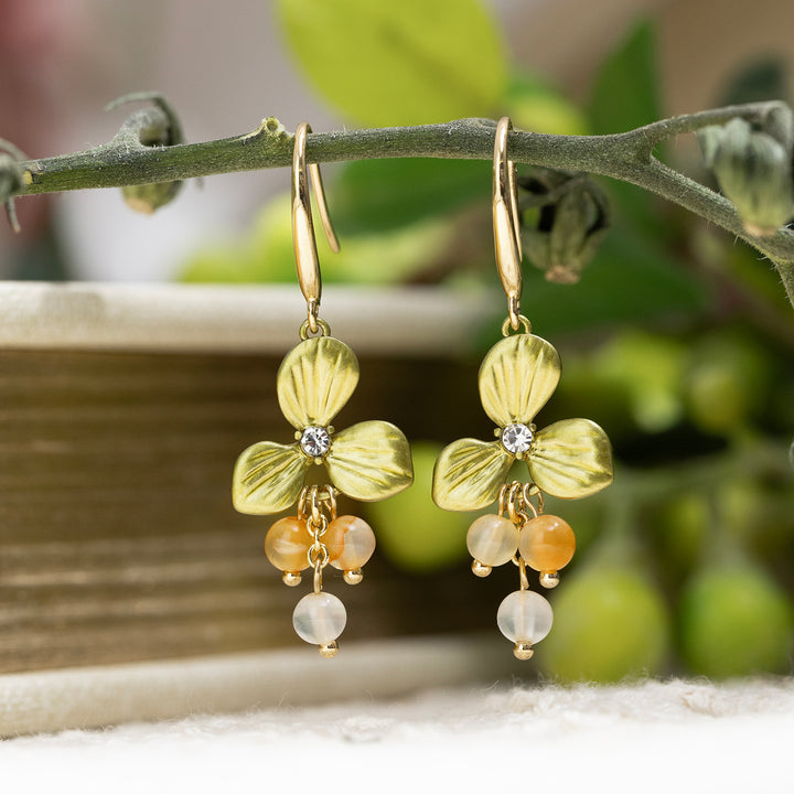 Blackberry Earrings Clover Earrings Selenichast