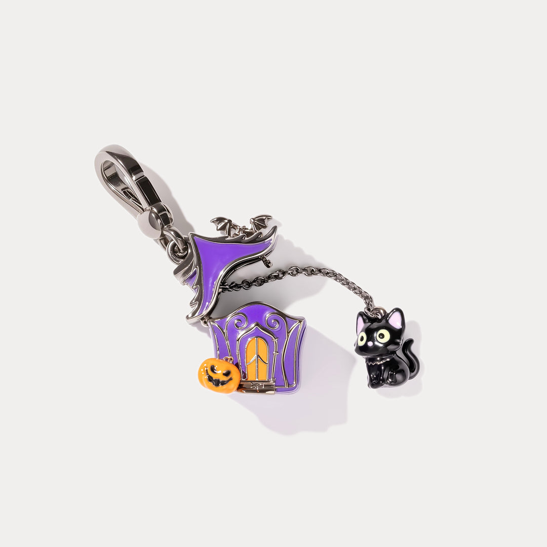 Halloween Black Cat Locket Necklace