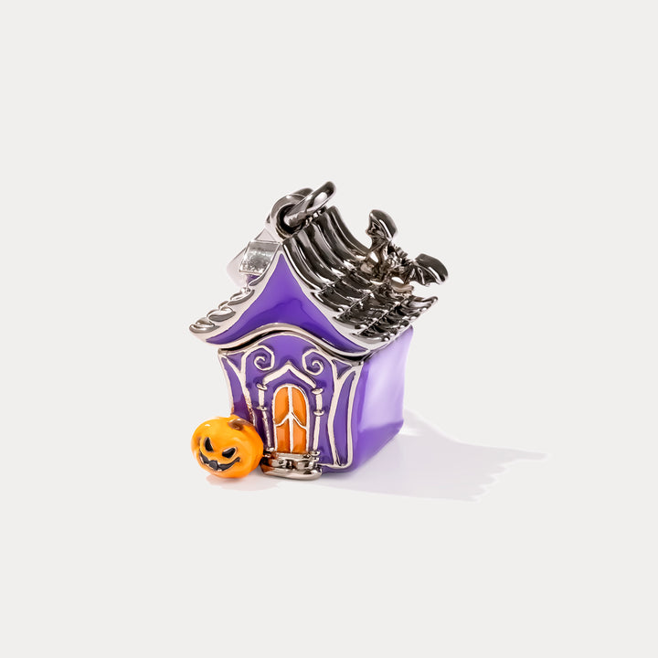 Halloween Black Cat Locket Necklace