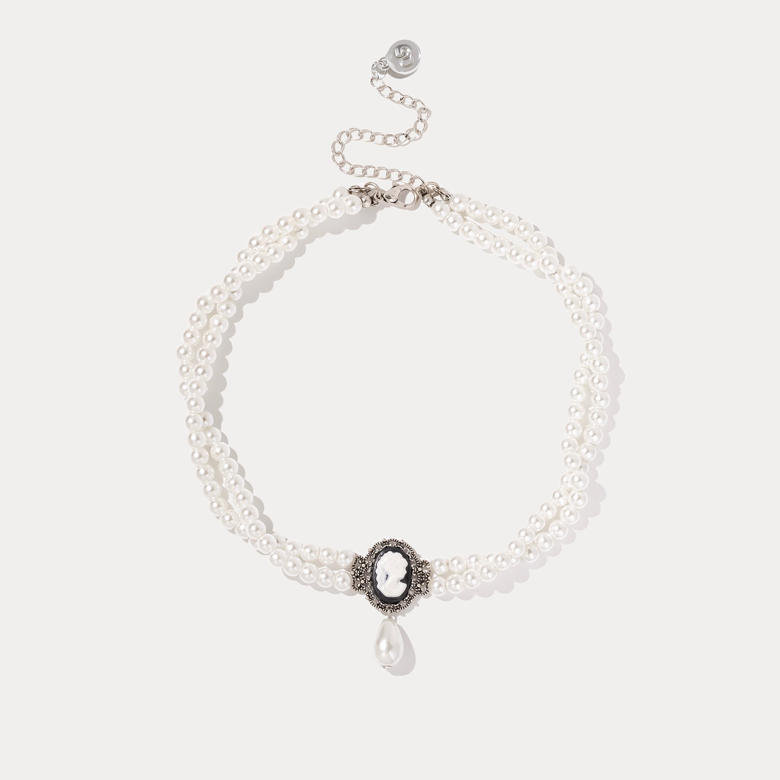 Selenichast Dark Rose Choker Pearl Jewelry