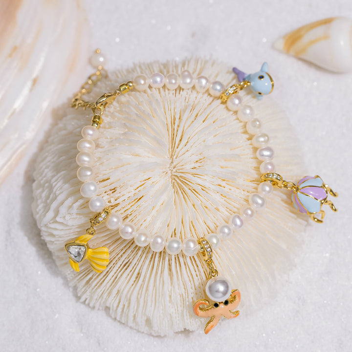 Pearl Charm Bracelet