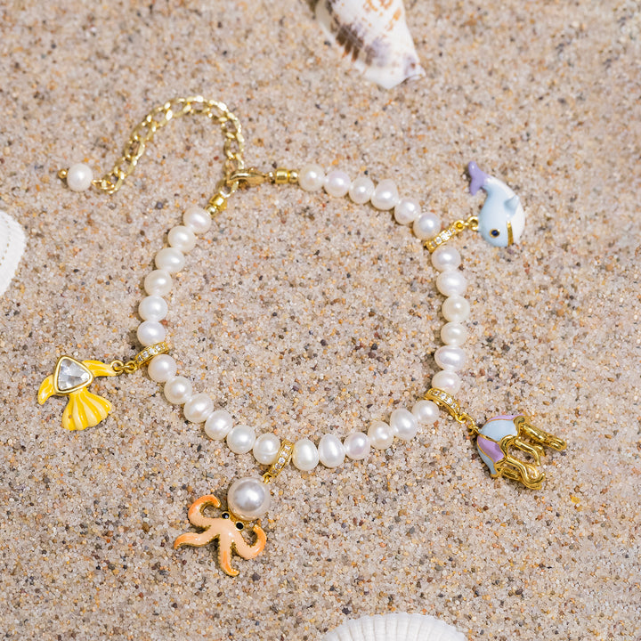 Pearl Charm Bracelet