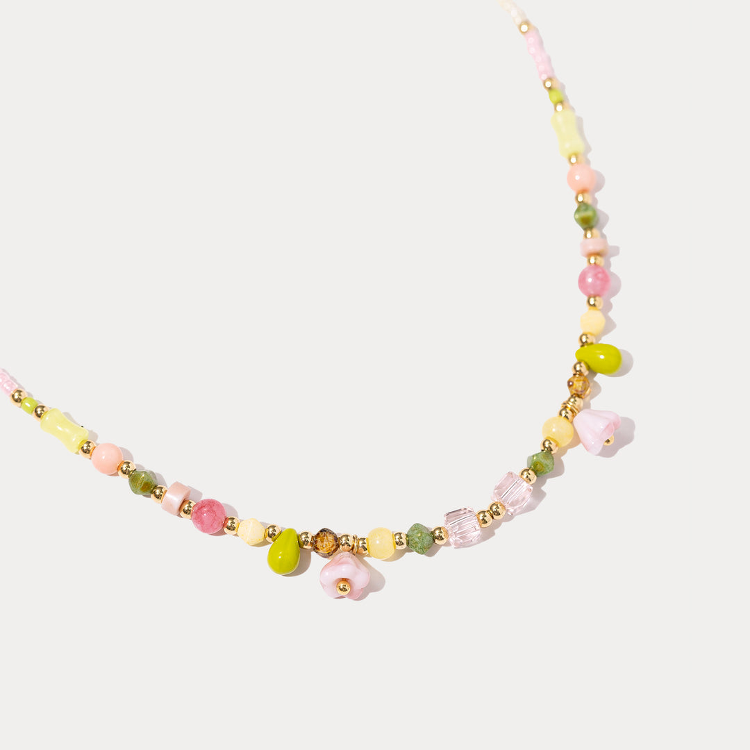 Flower Beaded Necklace
