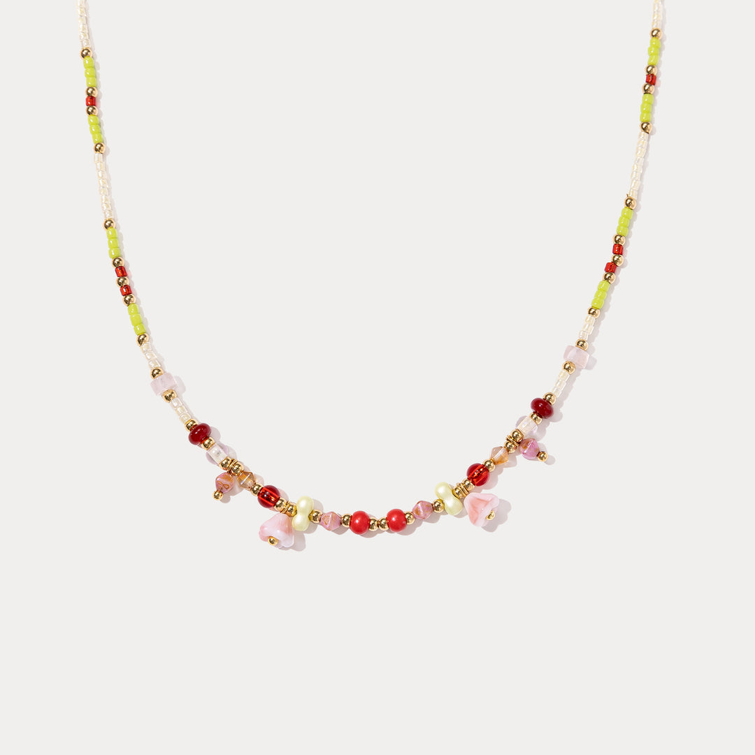 Flower Beaded Necklace