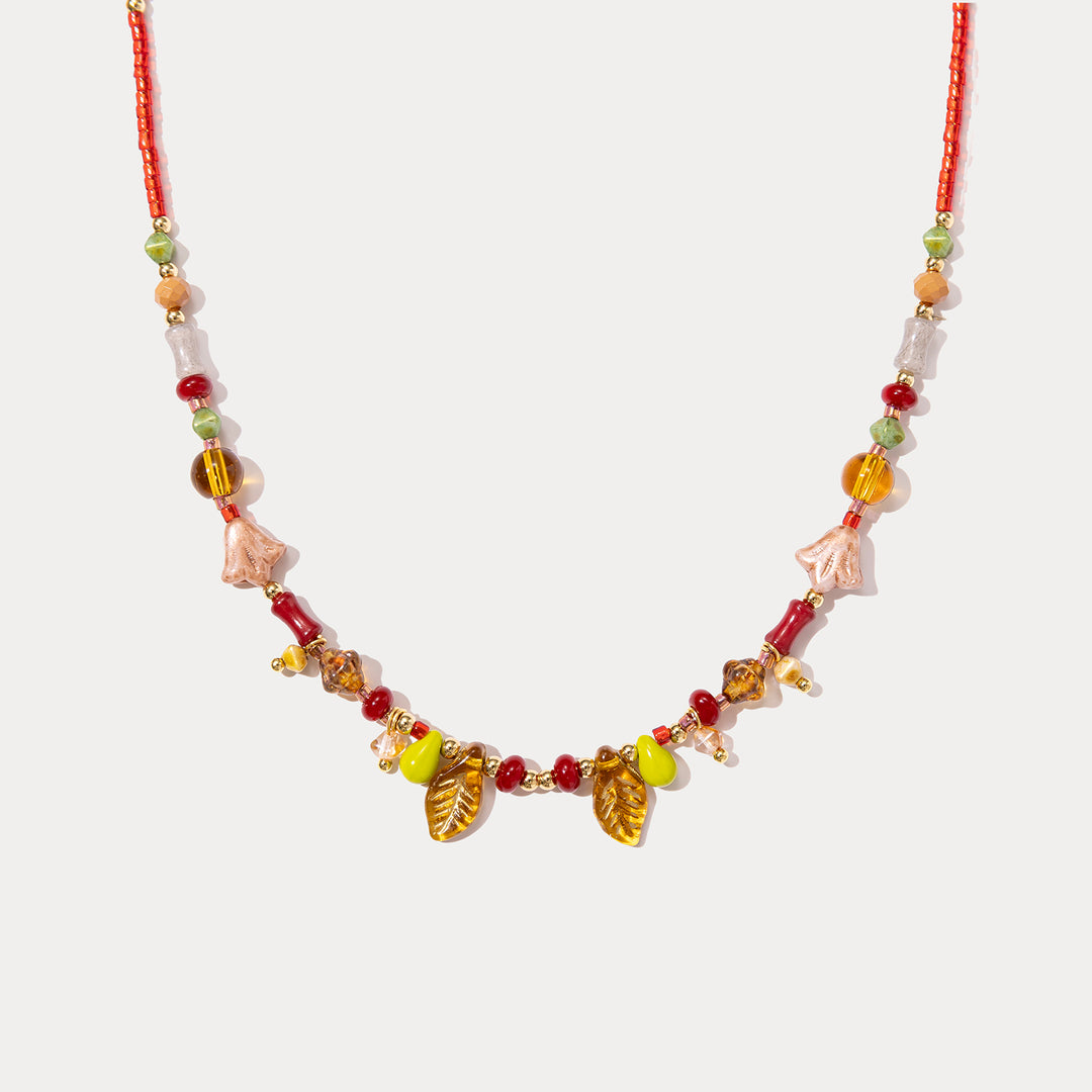 Leaf Beaded Necklace