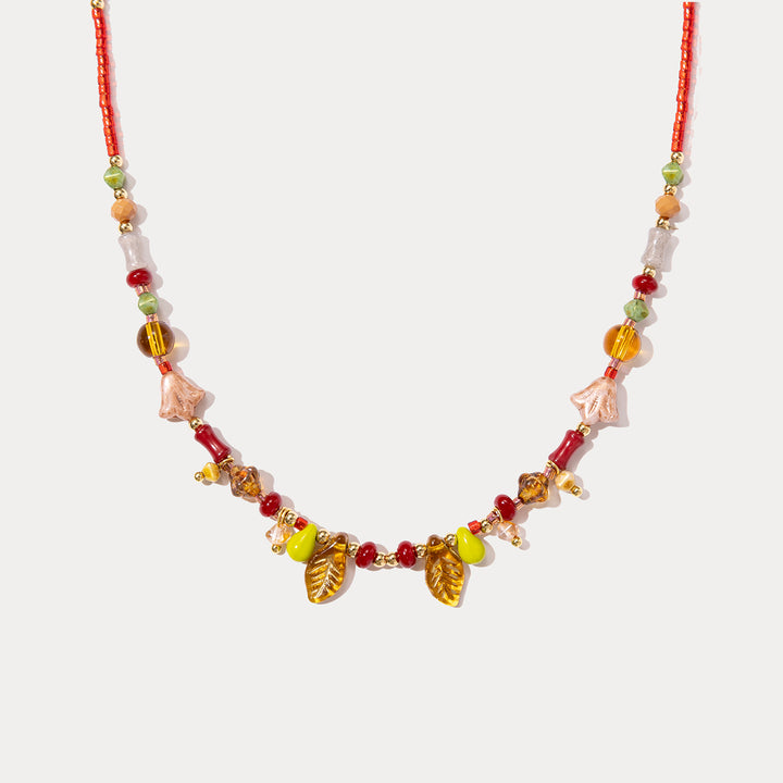 Leaf Beaded Necklace