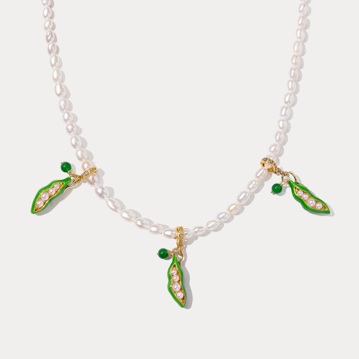 Pea Pod Pearl Necklace