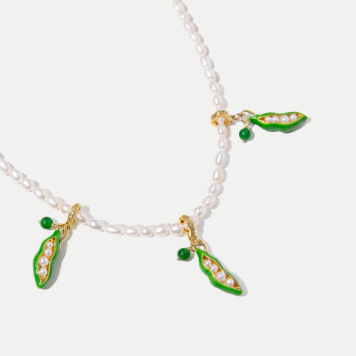 Pea Pod Pearl Necklace