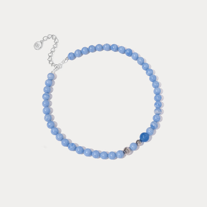 Blue Lace Agate Beaded Necklace