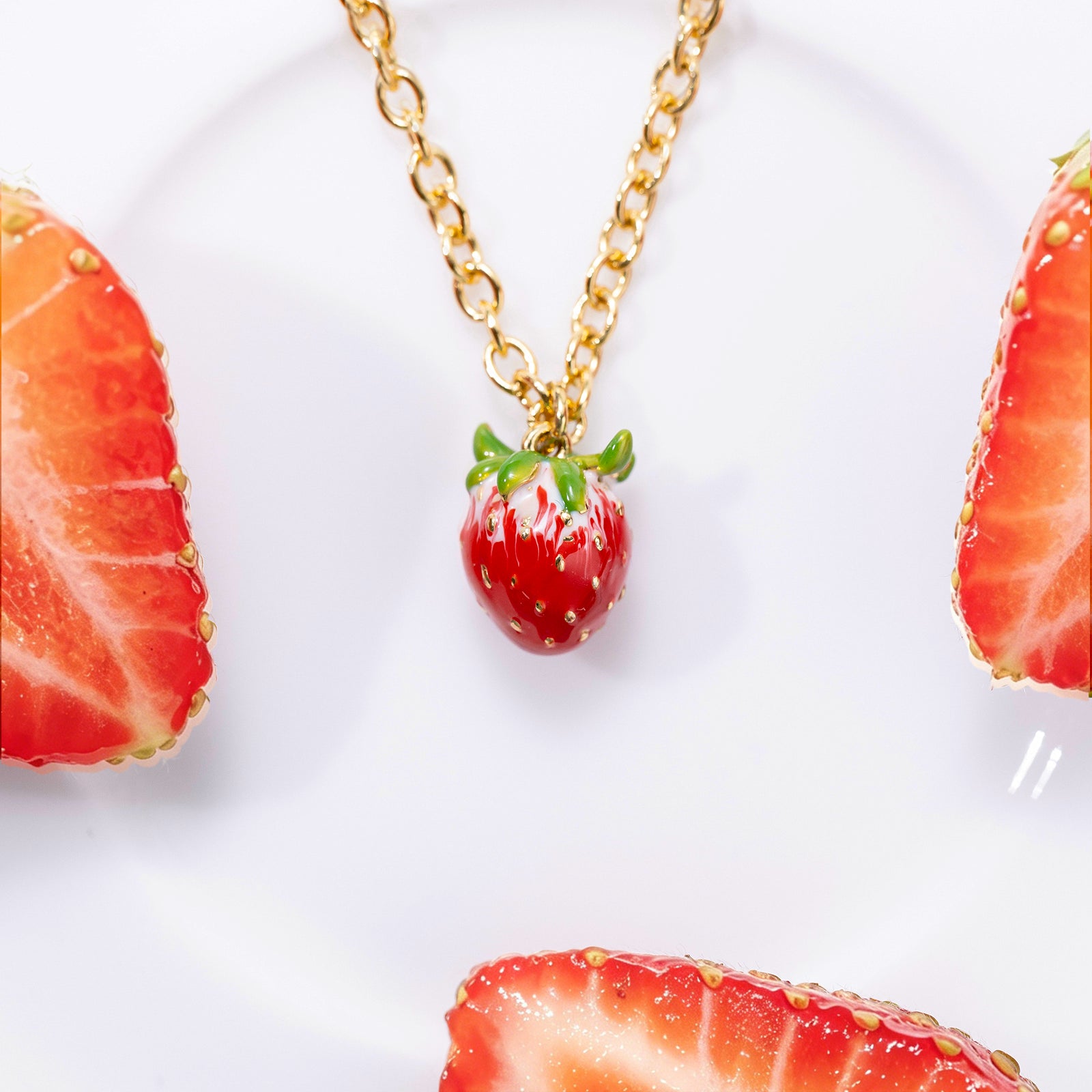 Strawberry Necklace | Strawberry Jewelry for Women | Strawberry