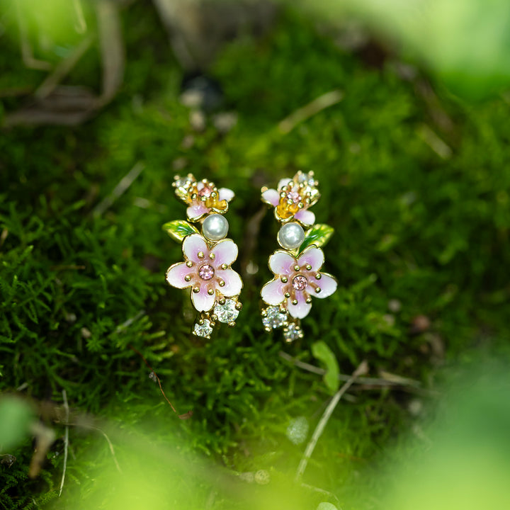 Sakura Hoop Earrings