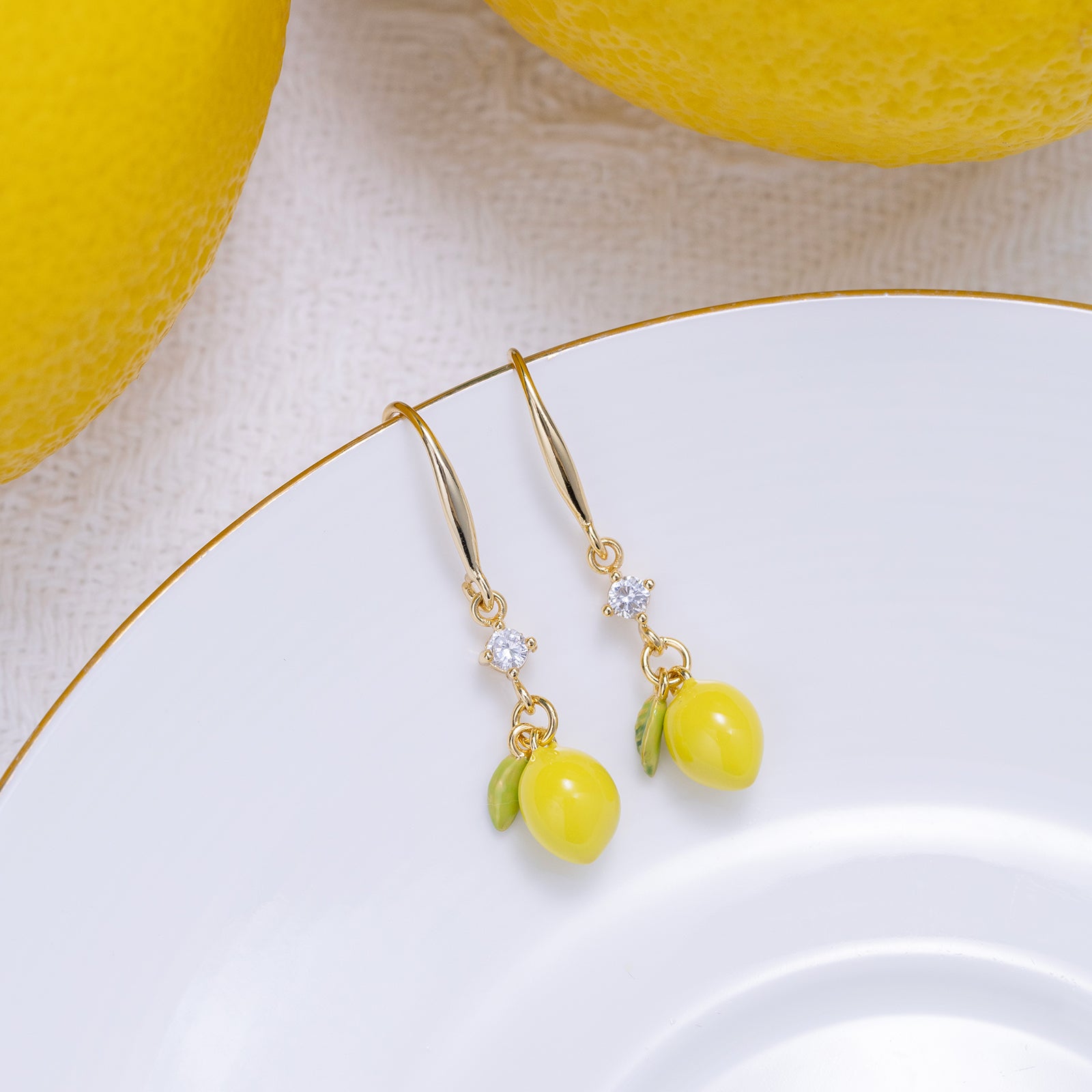 Selenichast Lemon Hook Earrings