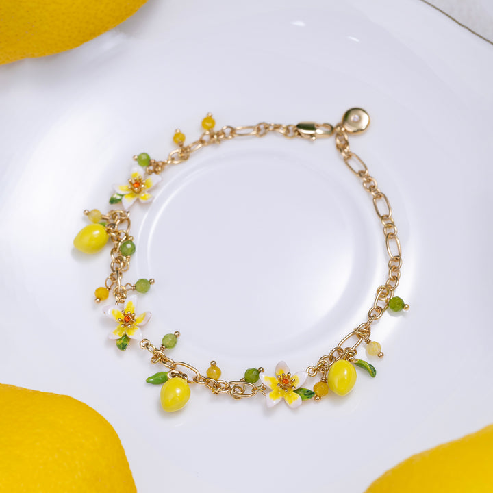 Selenichast Lemon Bracelet Enamel Jewelry