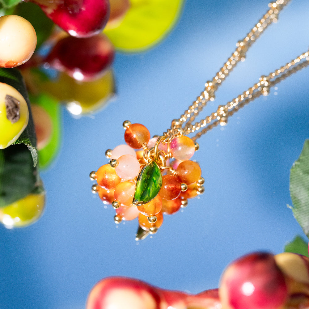Selenichast Orange Berry Necklace