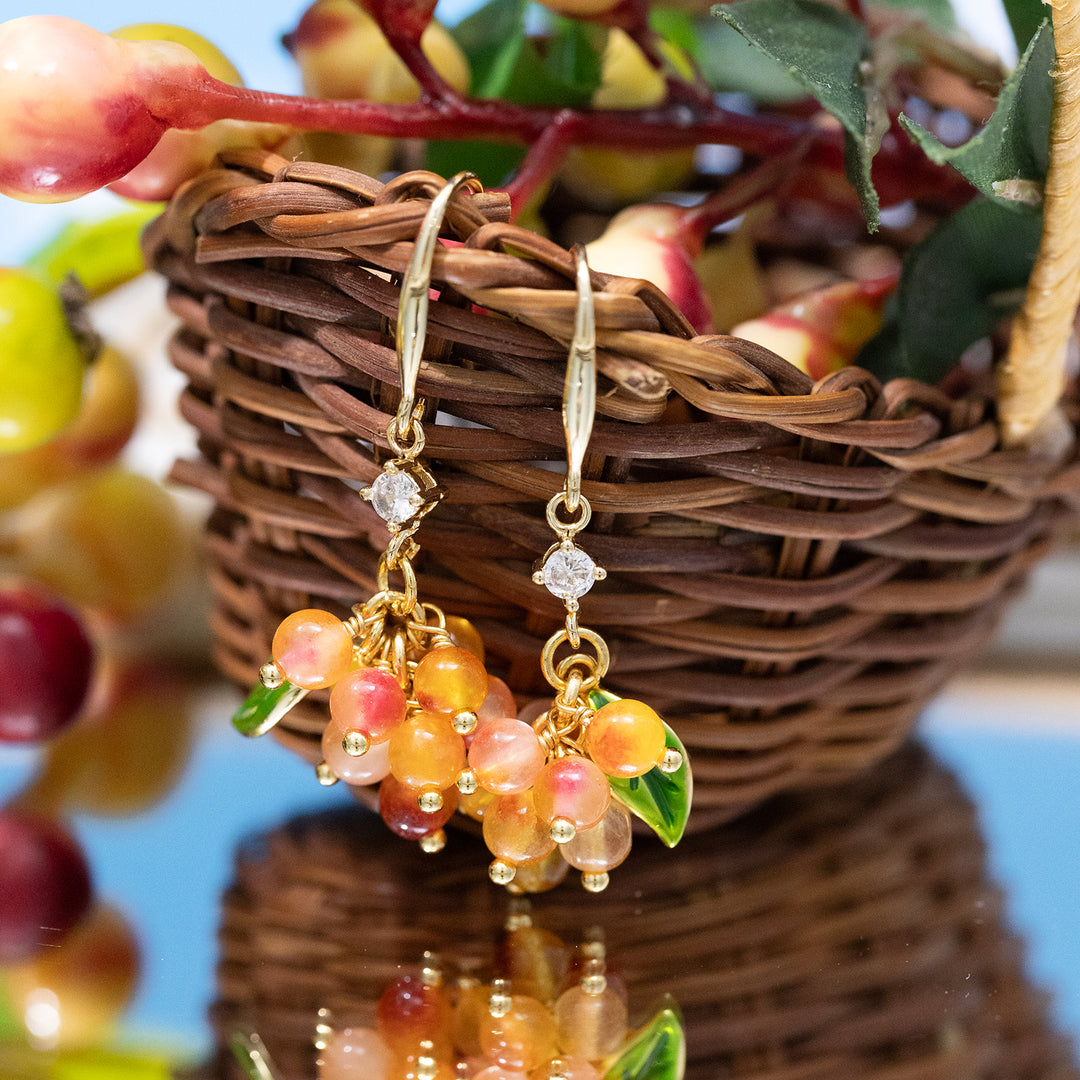 Selenichast Orange Berry Earrings
