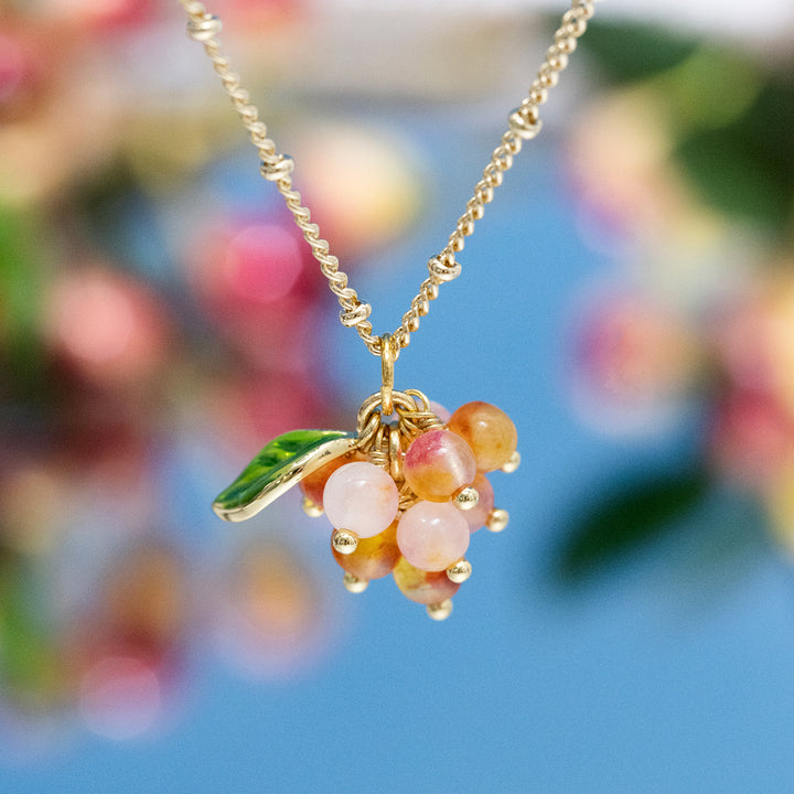 Selenichast Orange Berry Necklace