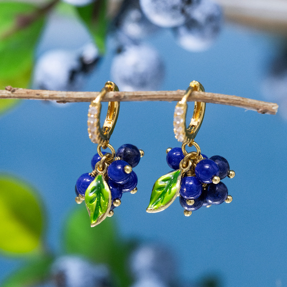 Blueberry Huggie Earrings Selenichast 