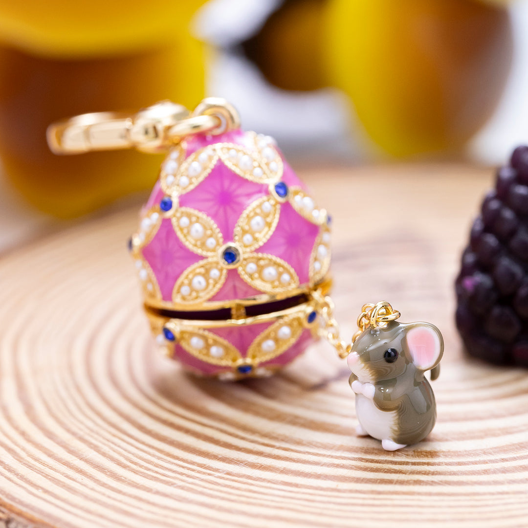 Mouse Egg Locket Necklace