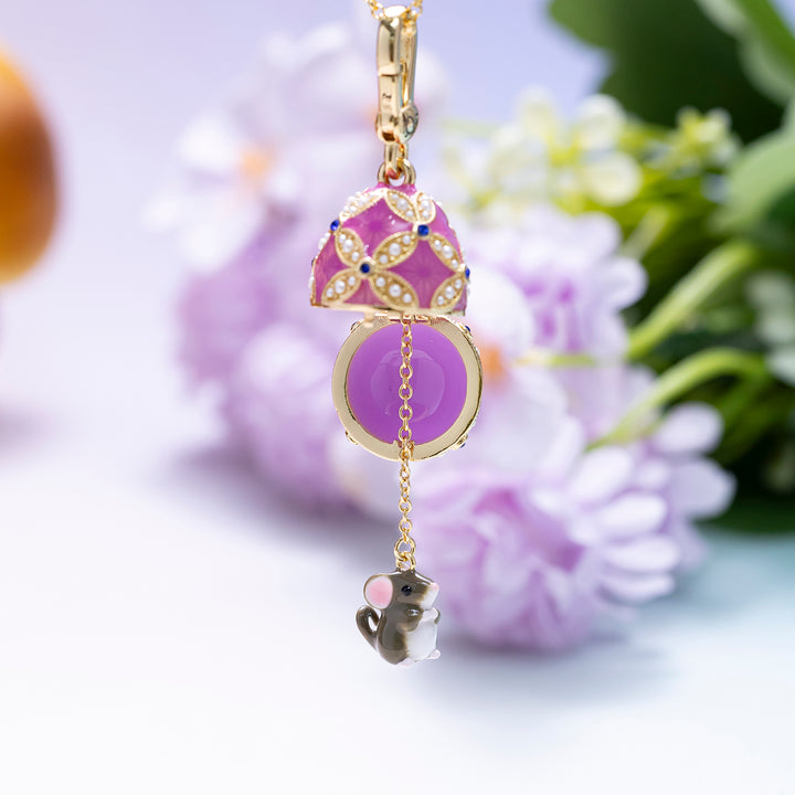 Mouse Egg Locket Necklace