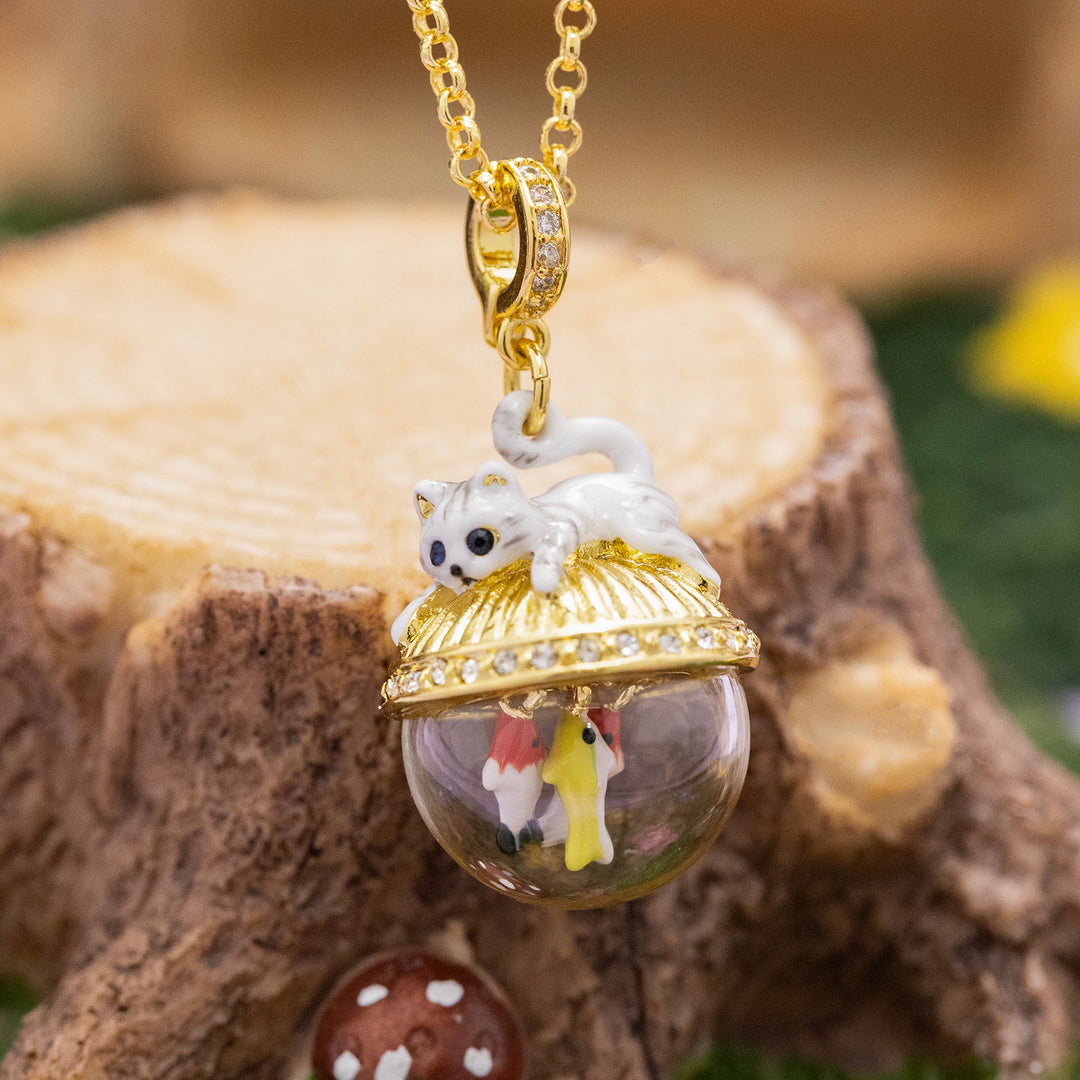 Cat Fishing Necklace Selenichast 