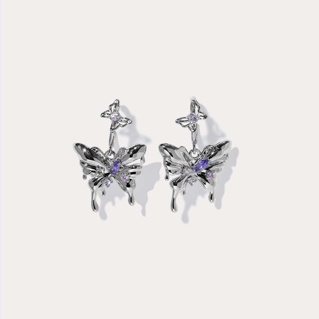 Butterfly Hoop Earrings