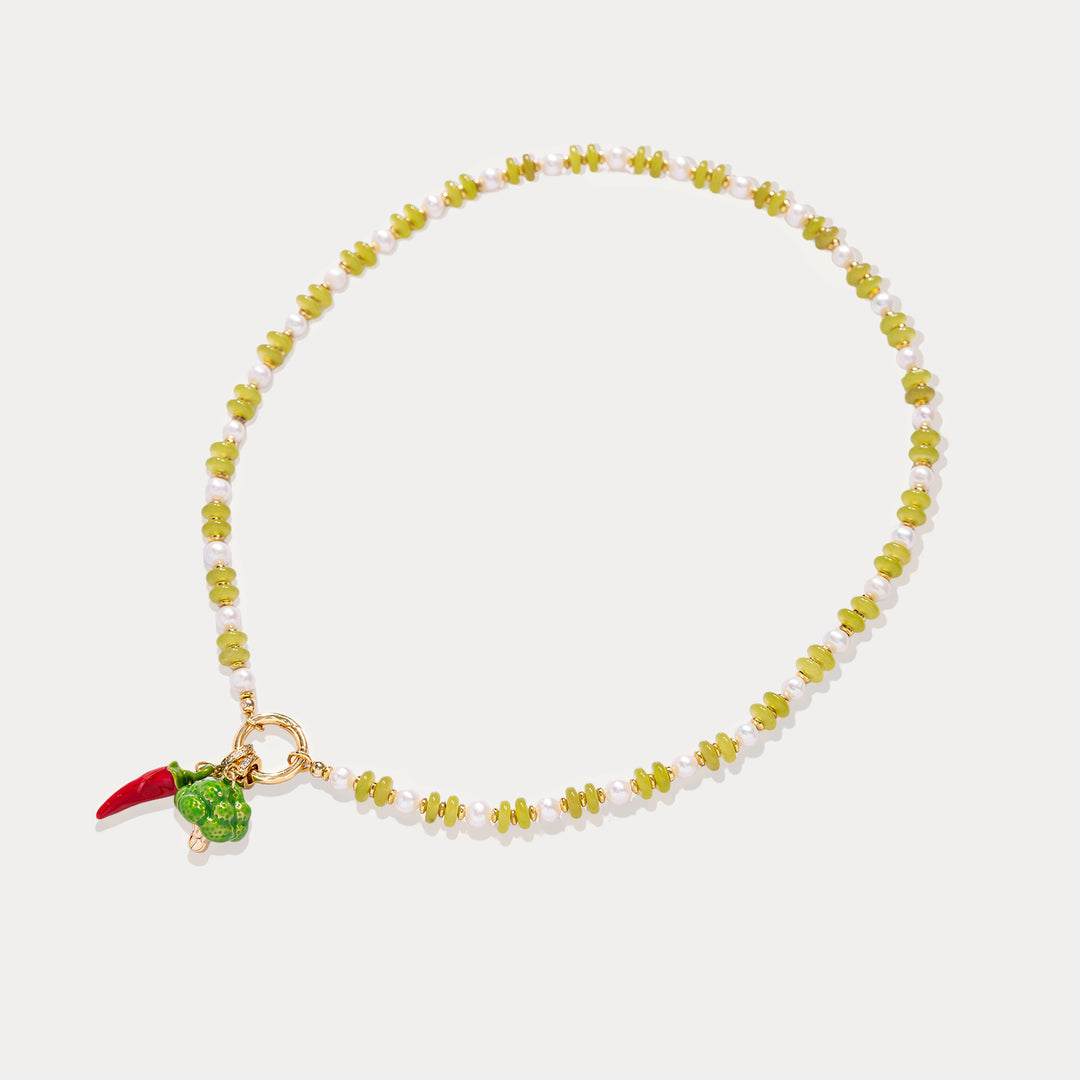 Green Beaded Necklace