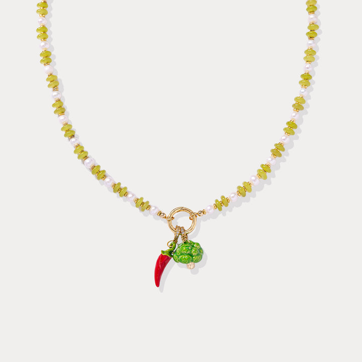 Green Beaded Necklace